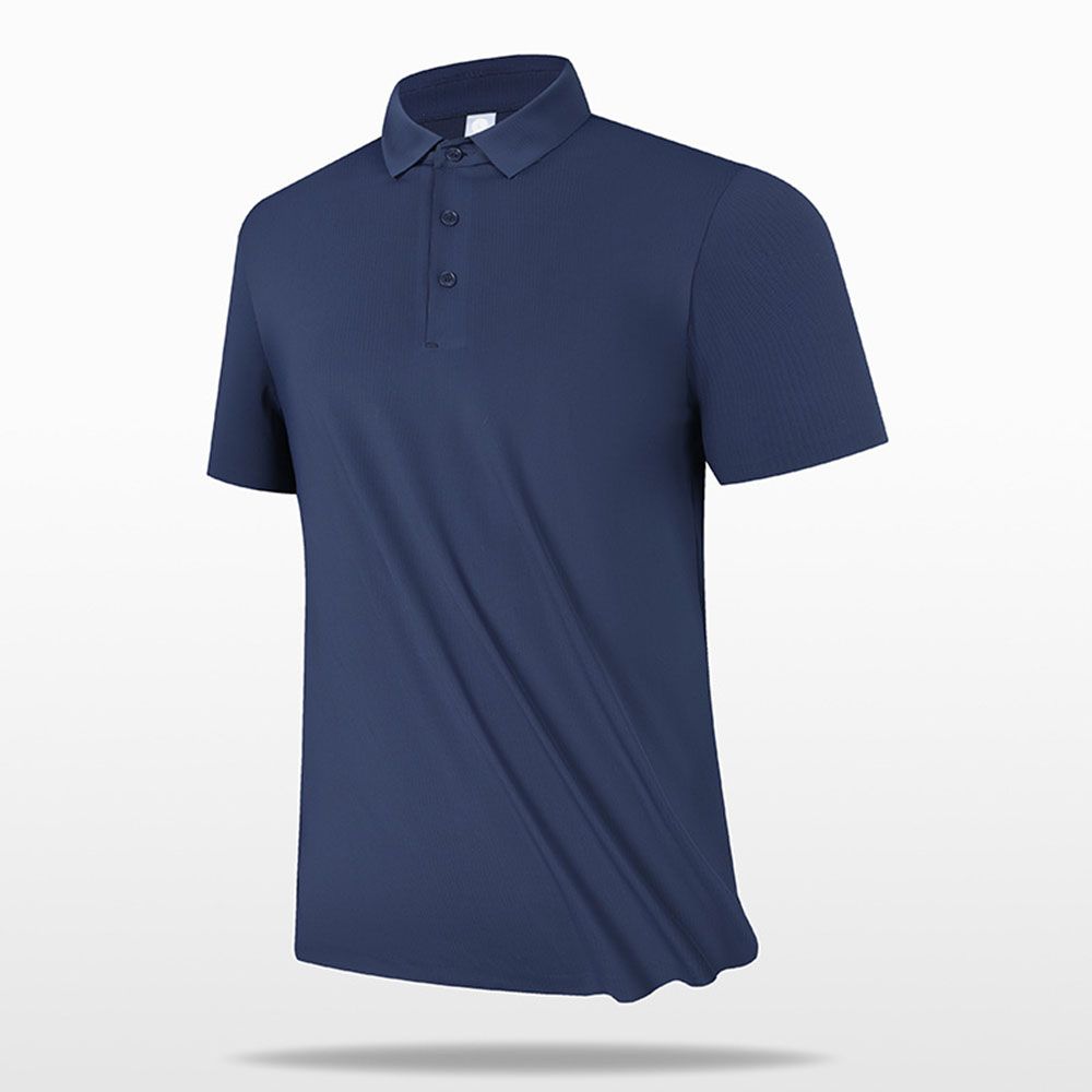 Men Business Cooling Polo - Skin-Friendly Collar Seamless Bonded Breathable Short Sleeve