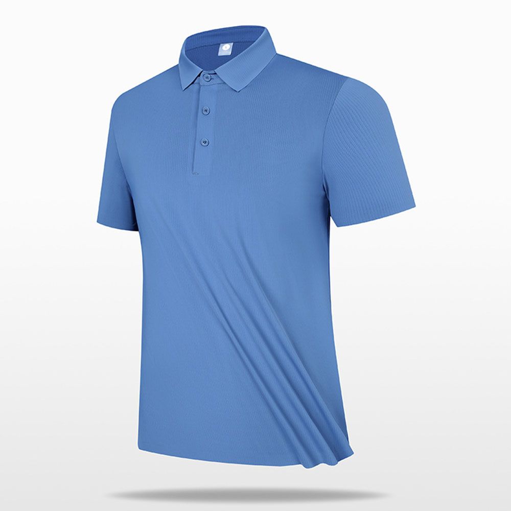 Men Business Cooling Polo - Skin-Friendly Collar Seamless Bonded Breathable Short Sleeve
