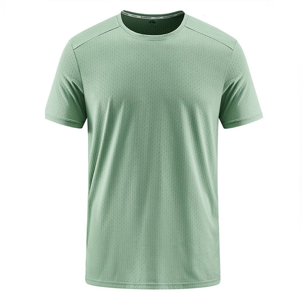 Men Quick-Dry T-Shirt - Jacquard Mesh Breathable Top For Running/Workout/Casual Wear