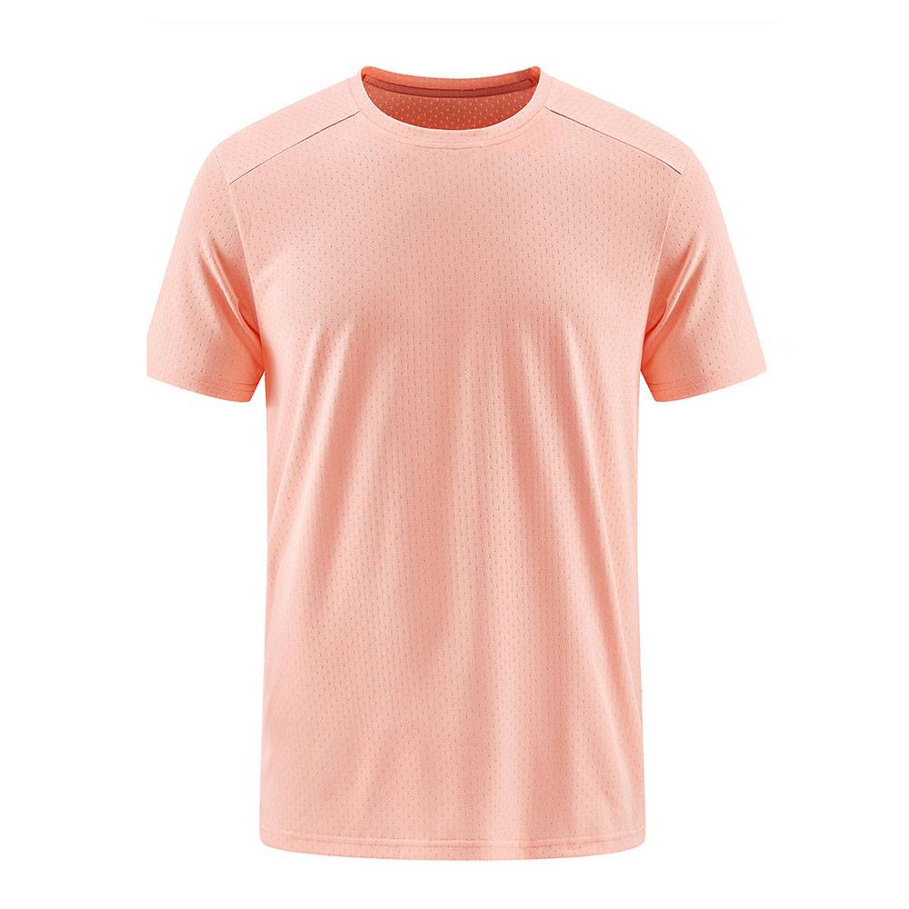 Men Quick-Dry T-Shirt - Jacquard Mesh Breathable Top For Running/Workout/Casual Wear