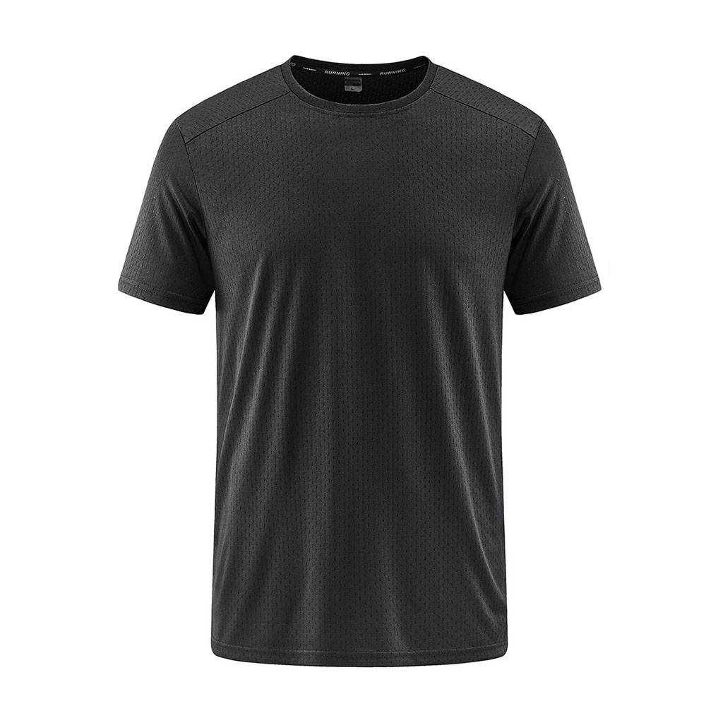 Men Quick-Dry T-Shirt - Jacquard Mesh Breathable Top For Running/Workout/Casual Wear