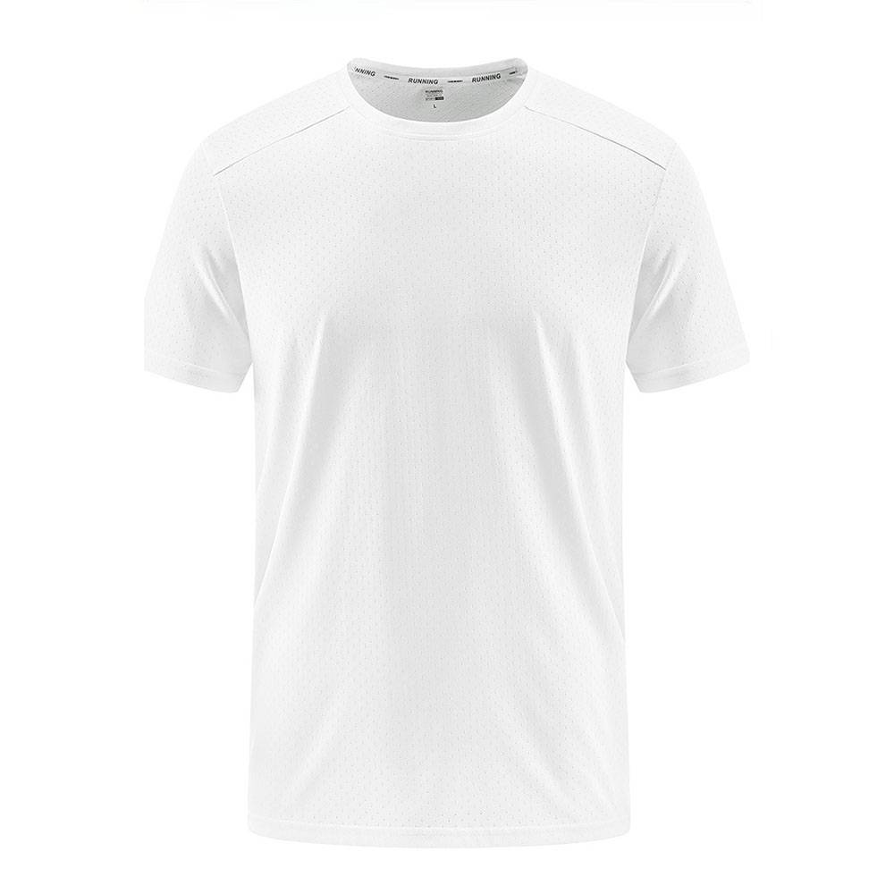 Men Quick-Dry T-Shirt - Jacquard Mesh Breathable Top For Running/Workout/Casual Wear