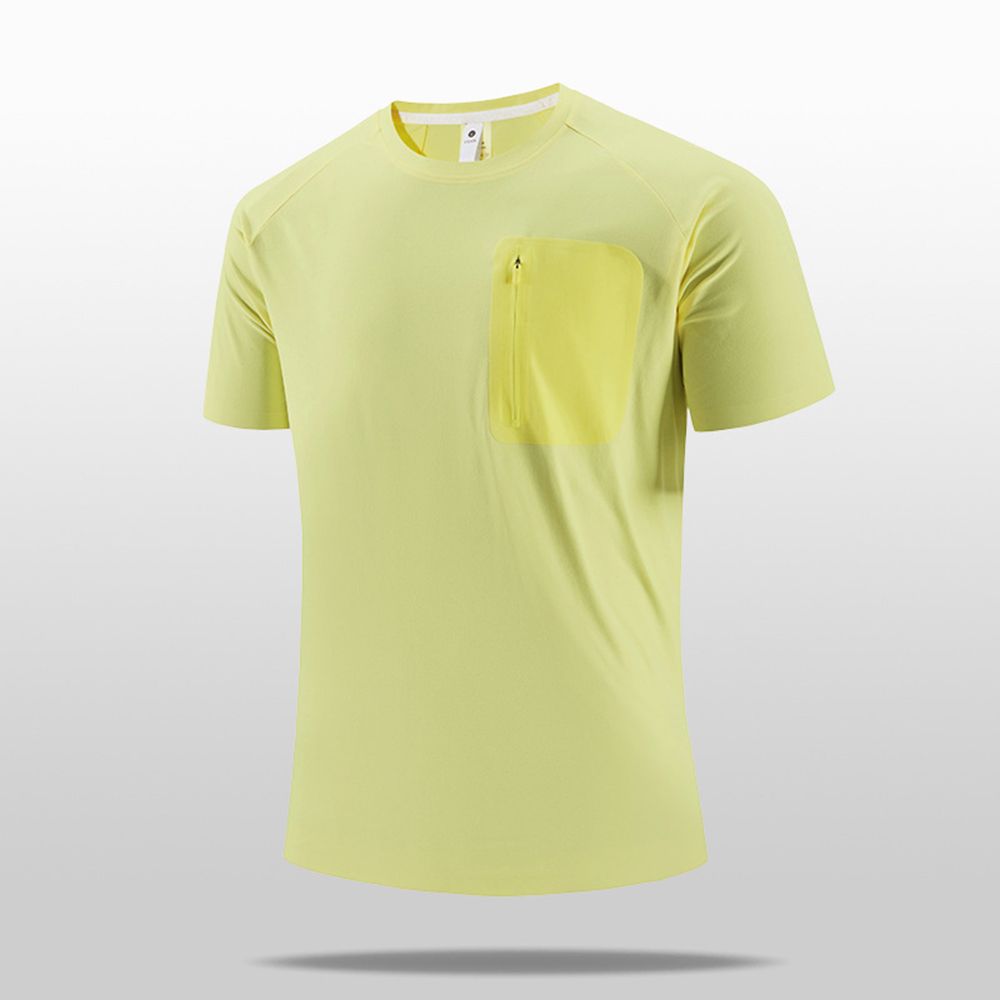 Men Quick-Dry T-Shirt - Jacquard Mesh Breathable Top For Running/Workout/Casual Wear