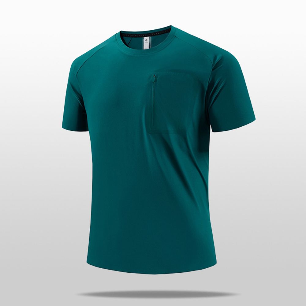 Men Quick-Dry T-Shirt - Jacquard Mesh Breathable Top For Running/Workout/Casual Wear
