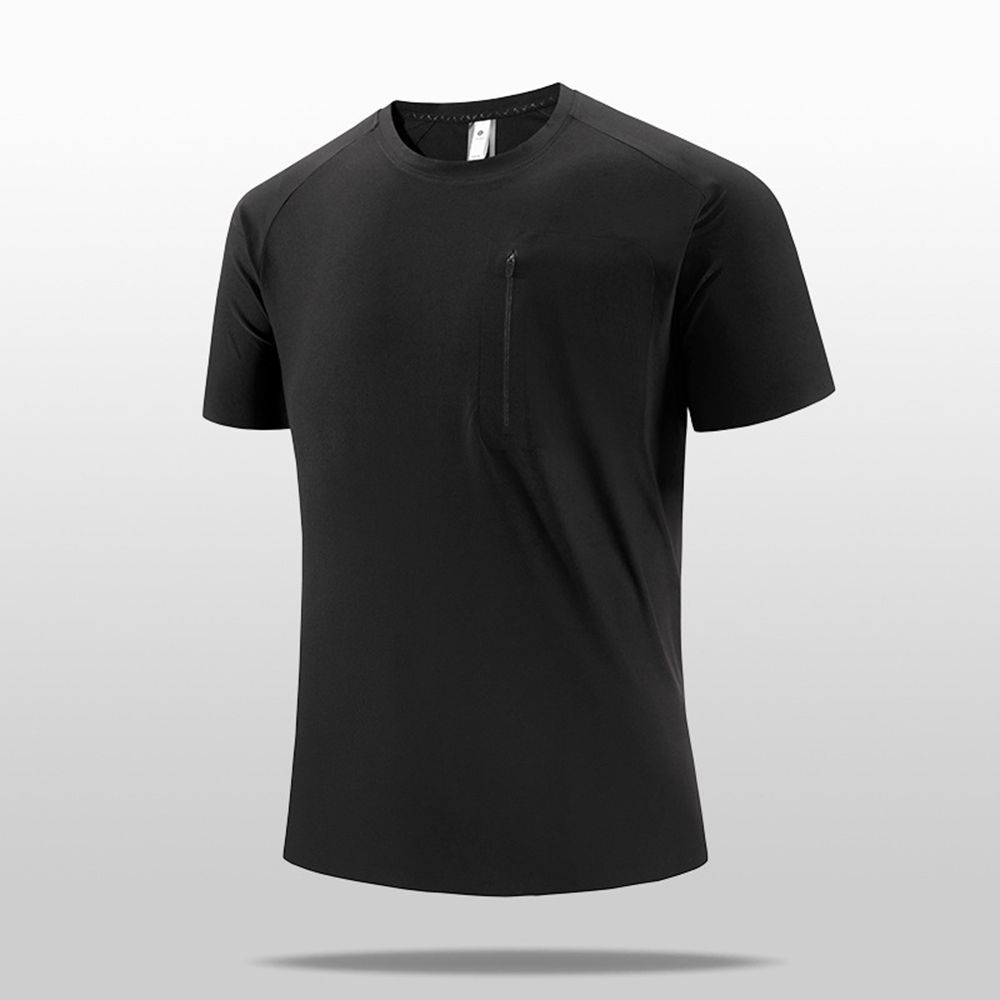Men Quick-Dry T-Shirt - Jacquard Mesh Breathable Top For Running/Workout/Casual Wear