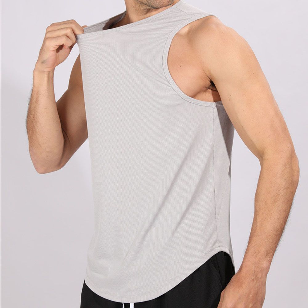 Men Quick-Dry Workout Vest - Stretch Mesh Design Big Size Sleeveless Training Top