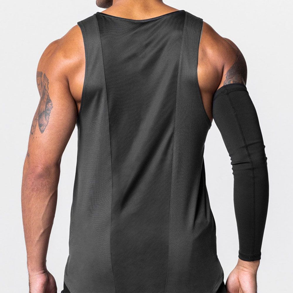 Men Quick-Dry Sports Vest - Breathable Panel Design Loose Fit Basketball Sleeveless Tee