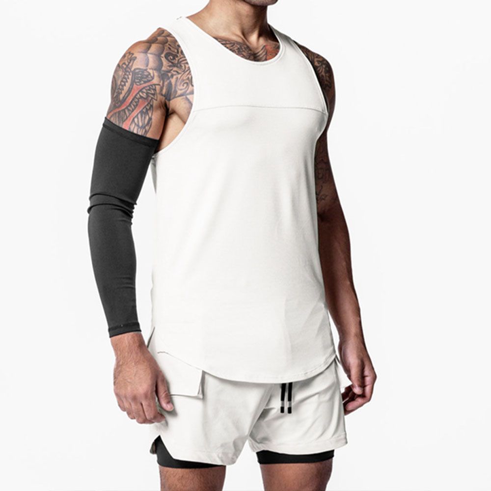 Men Quick-Dry Sports Vest - Breathable Panel Design Loose Fit Basketball Sleeveless Tee
