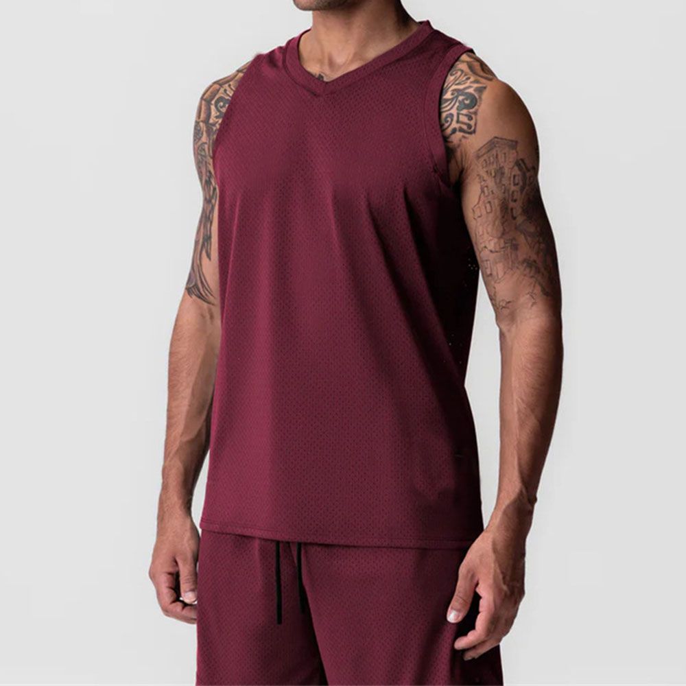 Men Mesh Quick-Dry Vest - Trendy American Loose Fit Sleeveless Workout Top
