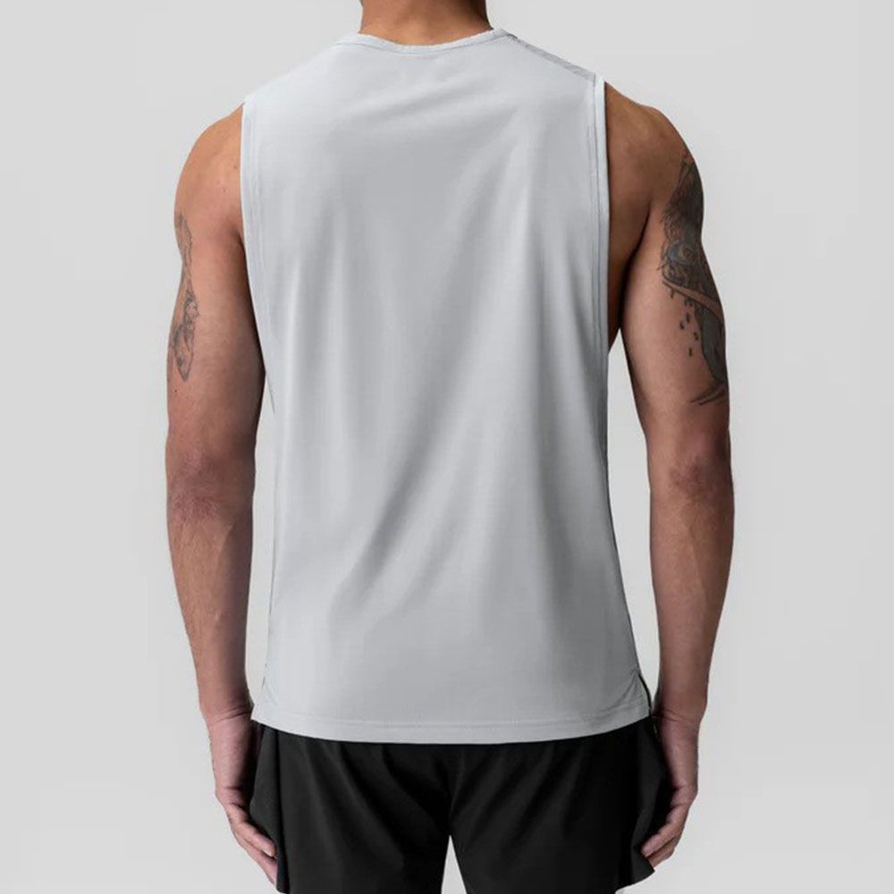 Men Quick-Dry Ice Silk Vest - Micro-Hole Cooling Loose Fit Sleeveless Workout Top