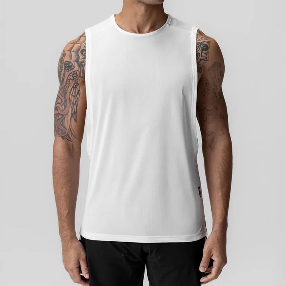 Men Quick-Dry Ice Silk Vest - Micro-Hole Cooling Loose Fit Sleeveless Workout Top