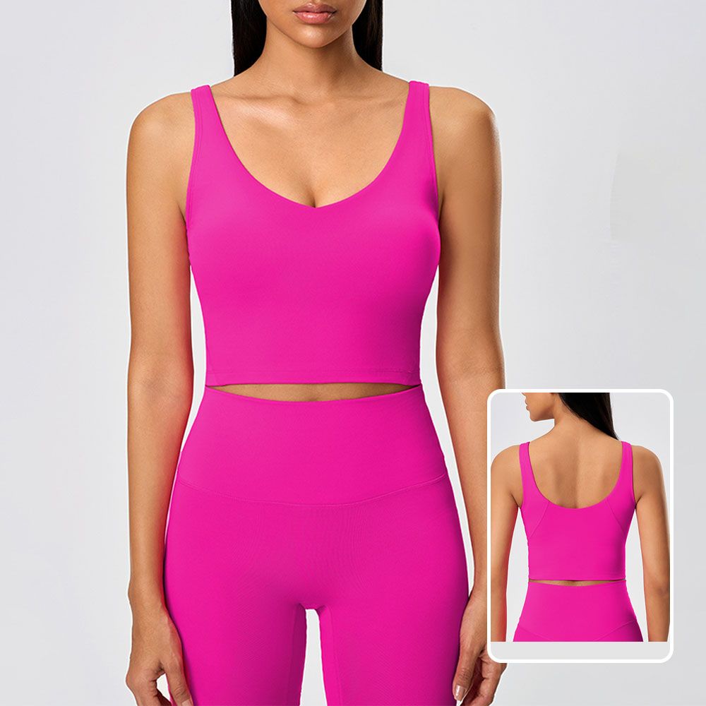 Women Sports Bra - Breathable Yoga Running Top with Back Support Fitness Tank