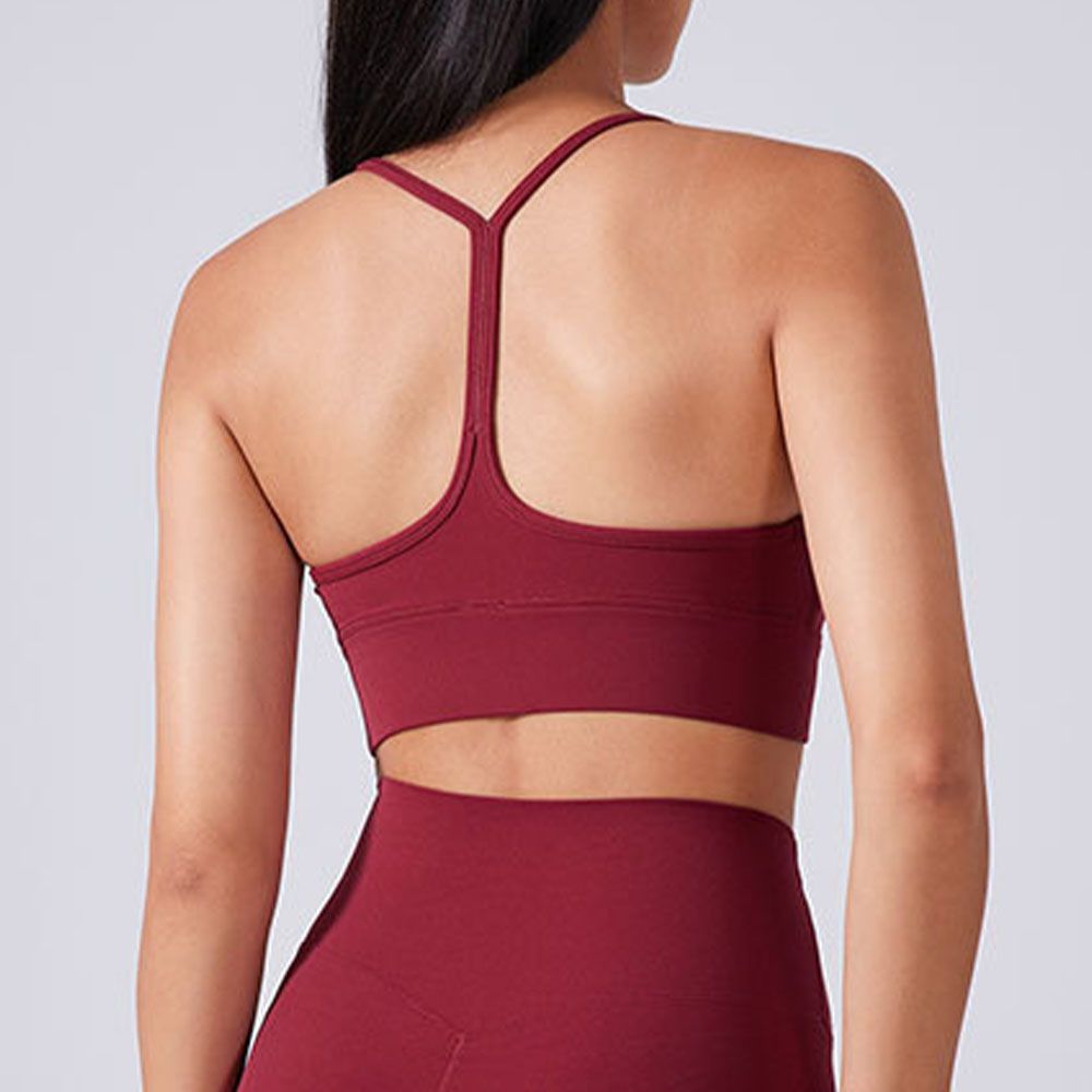 Y-Back Sports Bra - Shockproof Yoga Running Bra with Lift Support