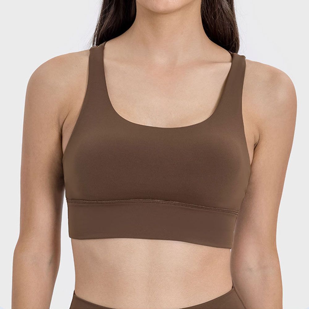 Strappy Back Yoga Top - Sports Bra With Pads Fitness Tank & Yoga Outfit