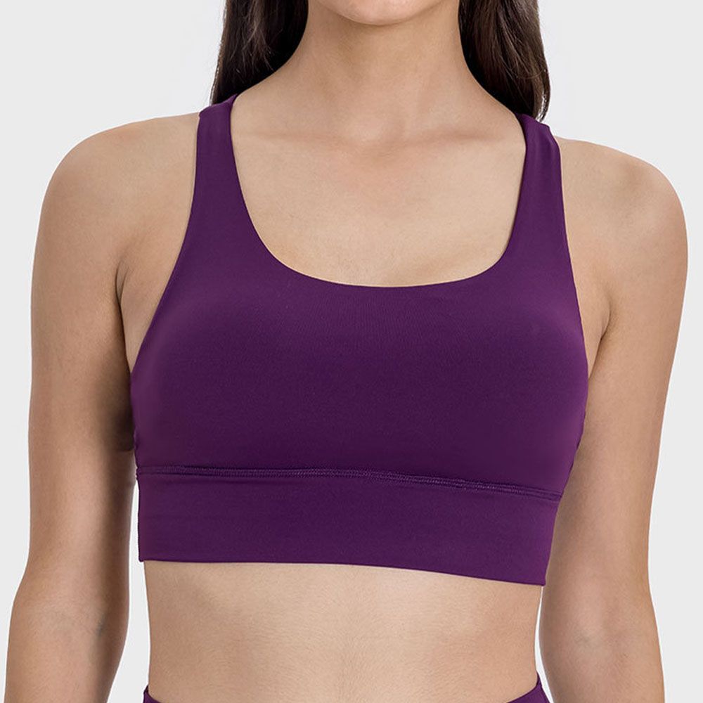 Strappy Back Yoga Top - Sports Bra With Pads Fitness Tank & Yoga Outfit