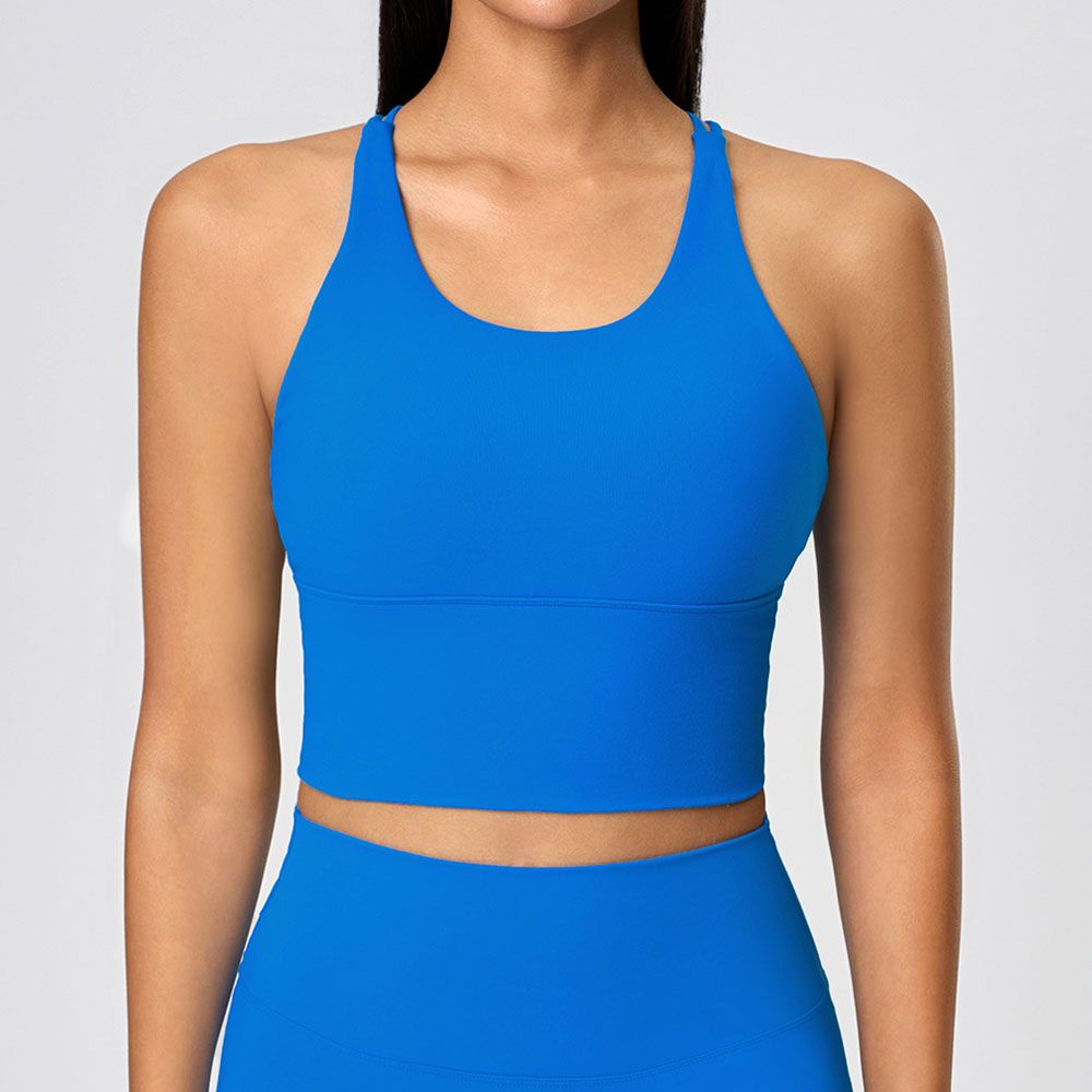 Women Backless Sports Bra Thin Strappy Yoga Top & Fitness Tank