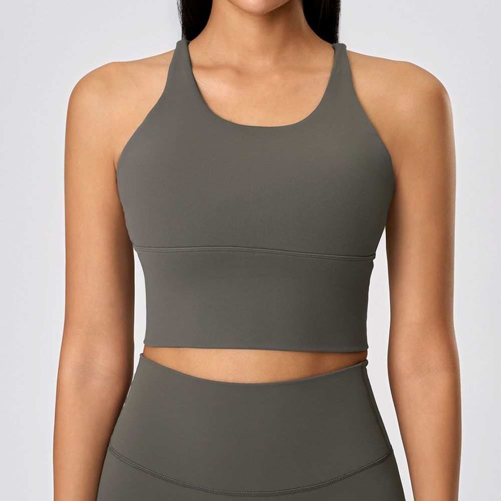 Women Backless Sports Bra Thin Strappy Yoga Top & Fitness Tank