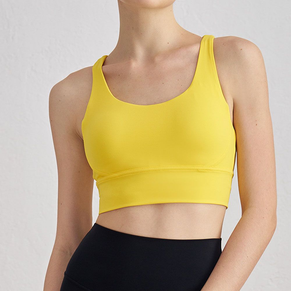 Seamless Yoga Tank Crisscross Back Sports Bra Workout Top