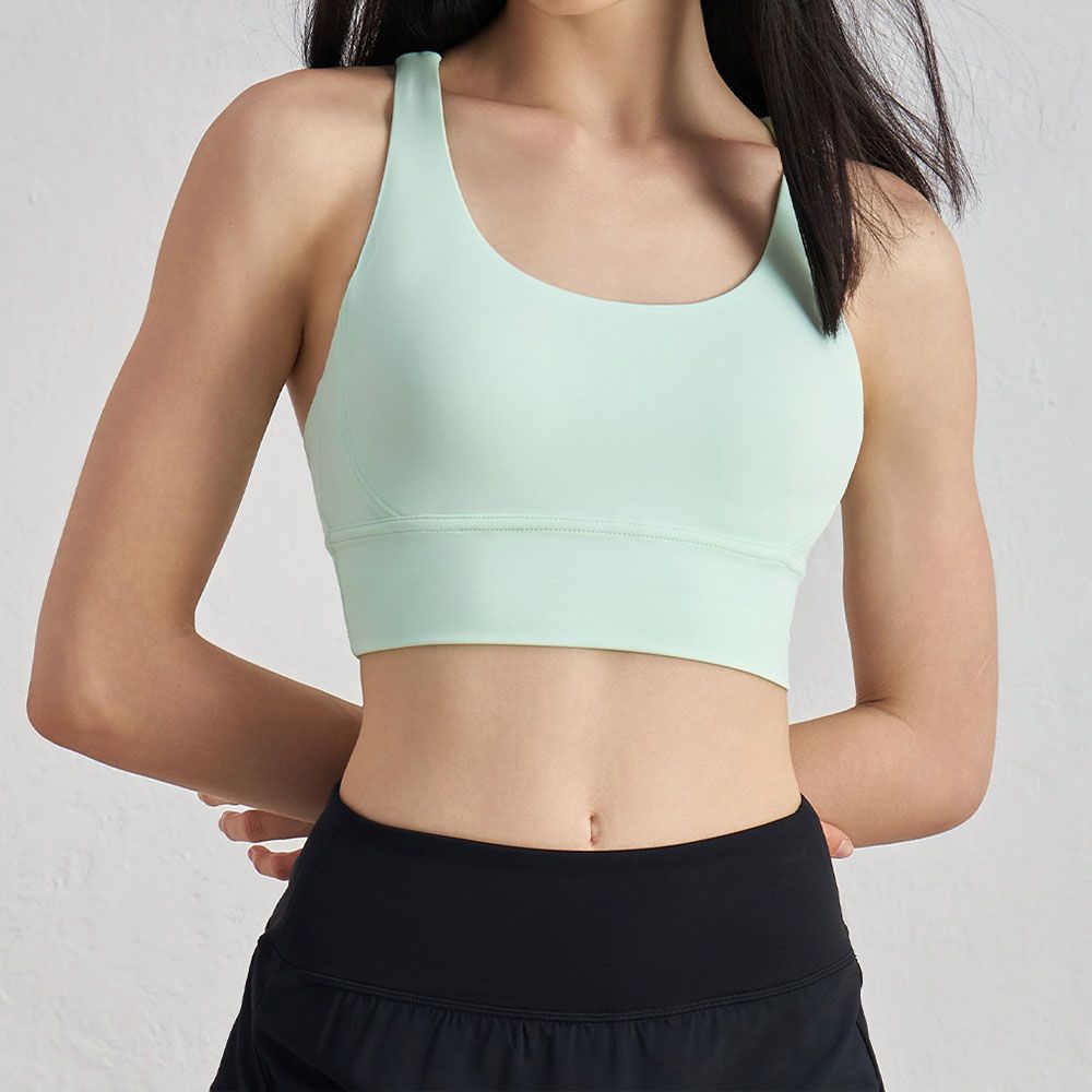 Seamless Yoga Tank Crisscross Back Sports Bra Workout Top