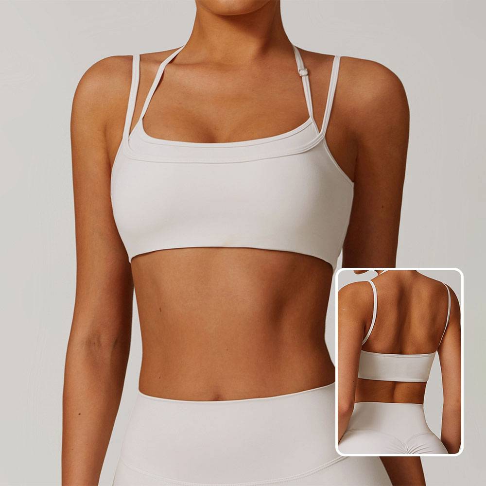 Seamless Yoga Bra Quick-Dry Halter Neck Sports Top For Running Workout