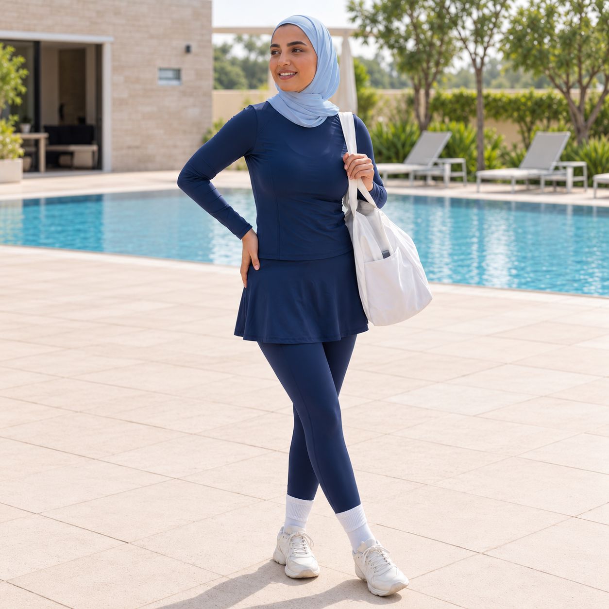 Women's Navy Modest Activewear Collection | ZDP0802