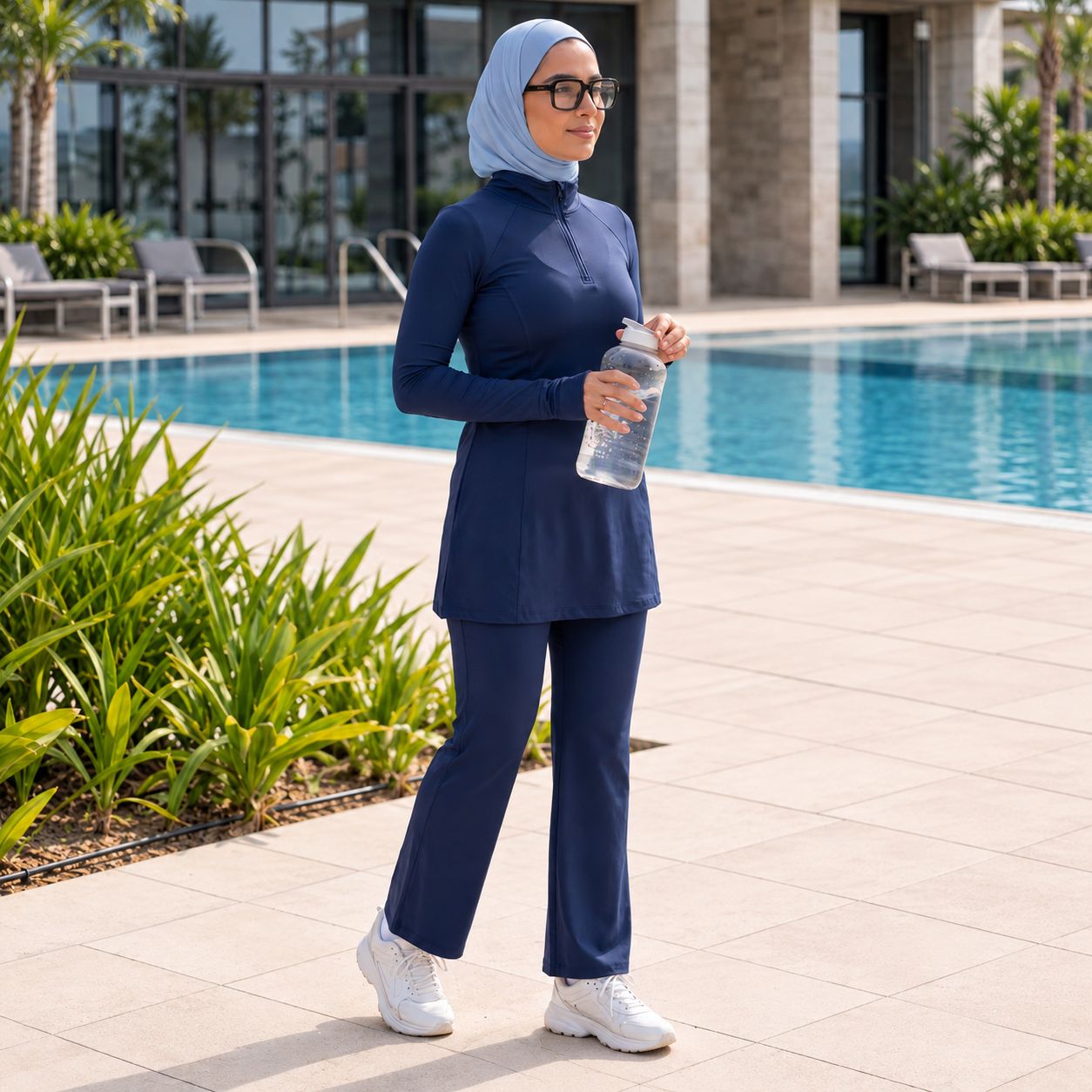 Women's Navy Modest Activewear Collection | ZDP0802
