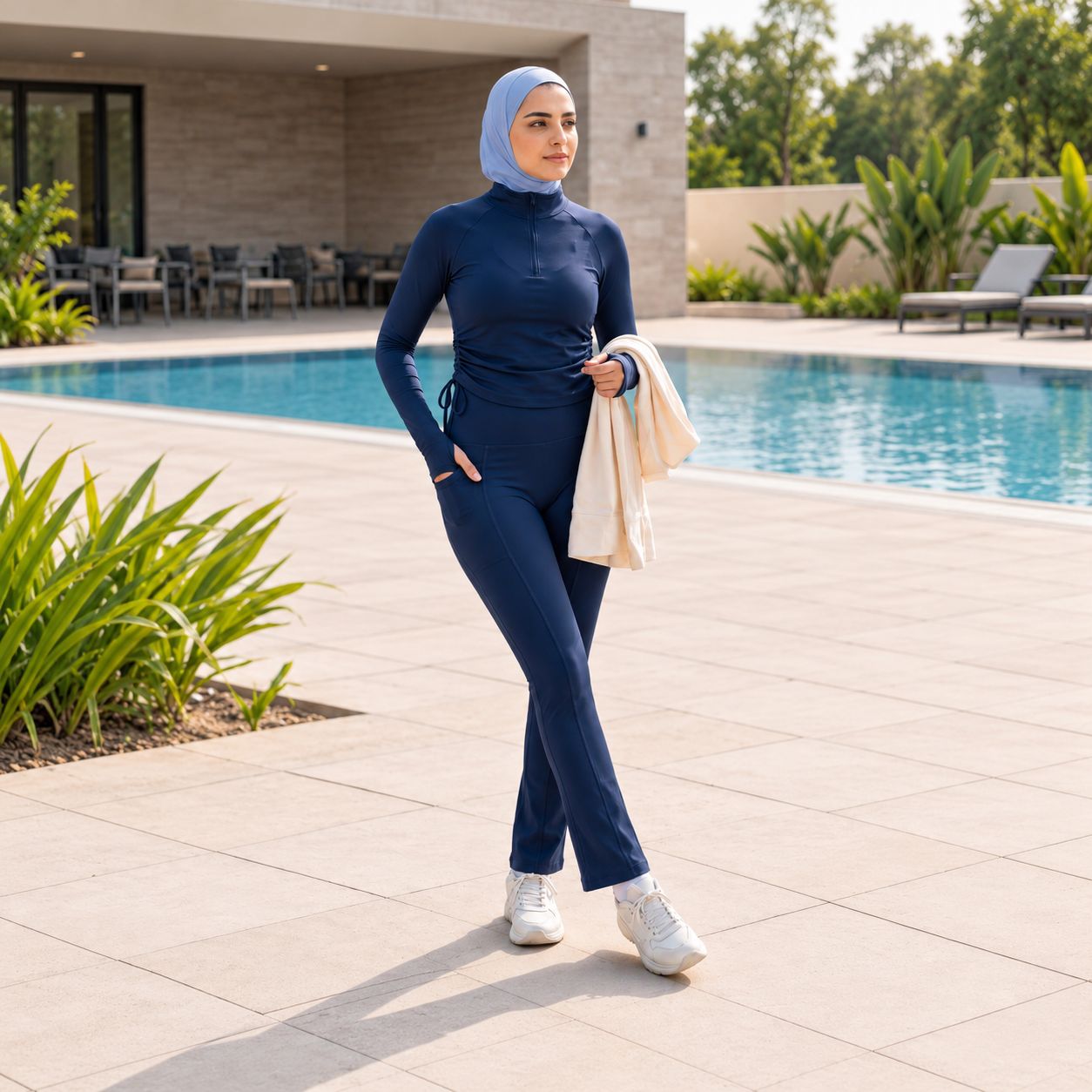 Women's Navy Modest Activewear Collection | ZDP0802